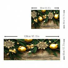 1 件装毛绒水晶天鹅绒防滑防水卡通圣诞老人吸水垫，厨房/浴室入口门地毯 - 聖誕裝飾地毯 - 查看 7