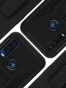 Heavy Duty Case With Clip For Moto One Action Moto One Vision - Black - View 4