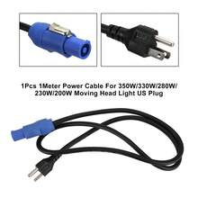 1Pcs 1Meter Power Cable For 350W/330W/280W/230W/200W Moving Head Light US Plug - 黑色 - 查看 3