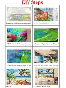 4入組20x20cm/7.87x7.87英寸5d鑽石繪畫聖誕節牆藝術雪人聖誕老公公馬賽克十字繡工藝品2024年新系列聖誕禮物 - 彩色 - 查看 6