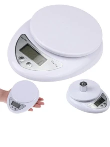 1pc 5000g-1g Kitchen Scale, Digital Kitchen Scale with LCD Display,  Precise Weight Measuring for Baking Cooking (Bowl included) - White - View 8