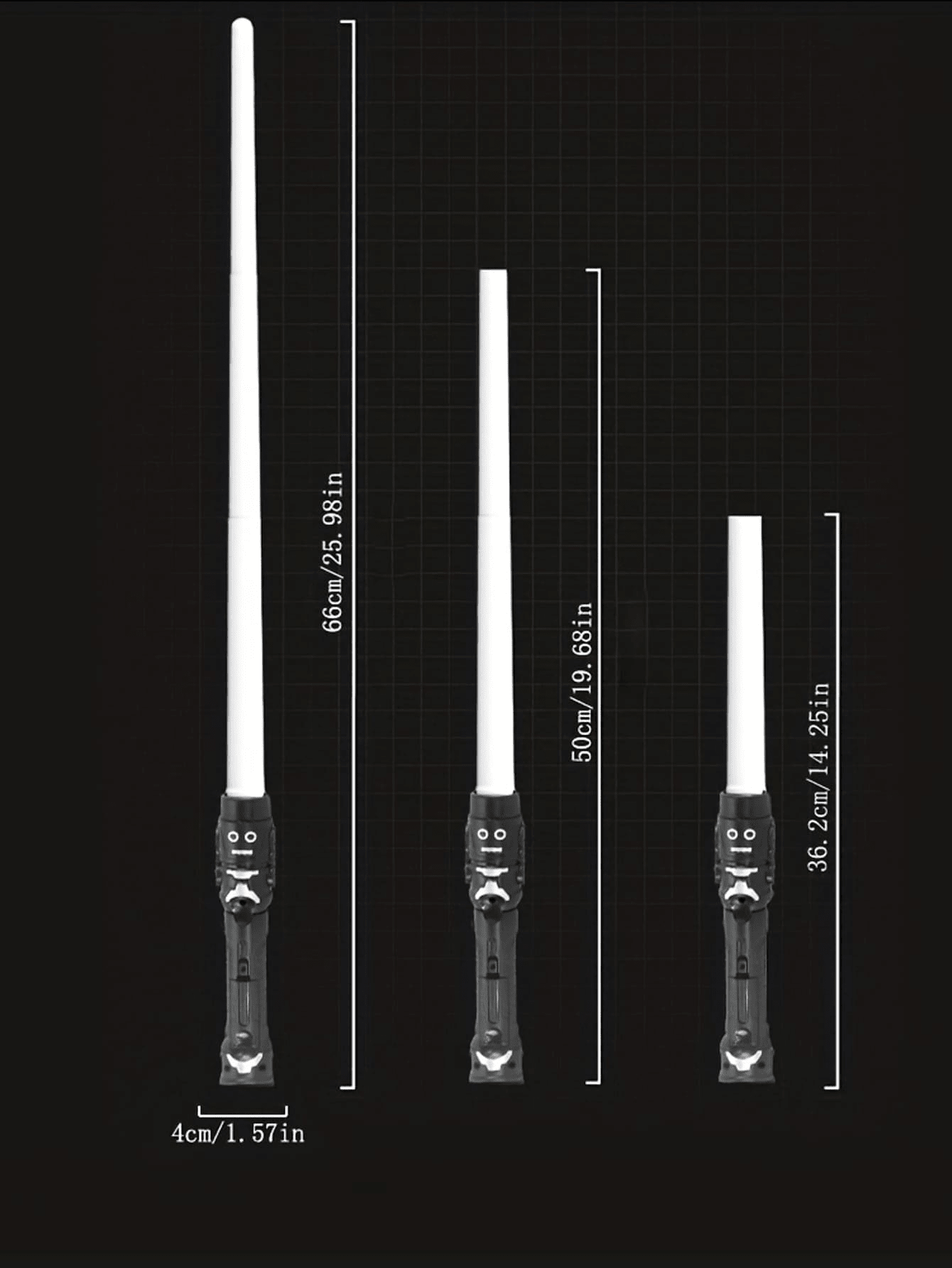 1pc Smallsized Redlightup Lightsaber (motionsensitive), Telescoping Feature For Both Small