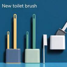 1只掛牆式家用馬桶清潔刷,無需鑽孔安裝
