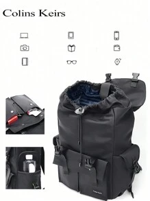Colins Keirs大容量牛津布背包 - 黑色 - 查看 5