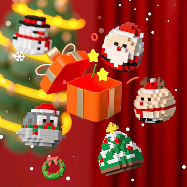 1box/190pcs Interesting Christmas Miniature Blocks Set
