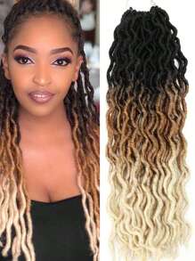 Locs Ombre Crochet Hair, 18/24 Inch Goddess Locs Synthetic Braiding Hair Extensions for Women - Multicolor - View 2