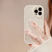 1 Vỏ điện thoại chống nước đơn giản màu trơn có chức năng chống rơi Tương thích với iPhone 15 - trắng - Xem 1