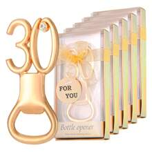 Złoto Otwieracz Do Butelek , Idealny Dla 30-te urodziny , 30-te Jubileusz Celebracja , Czarny I Złoto Przyjęcie tematyczne  Dekoracje , Prezent na imprezę , Rodzinne Spotkanie  Pamiątka , Zabawa  Prezent , Obecny Dla Przyjaciele - Złoto - Zobacz 8