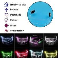 Colorido Lentes Led Gafas Luminosas Para Fiesta - Estilo 1 - Ver 3