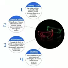 Colorido Lentes Led Gafas Luminosas Para Fiesta - Estilo 1 - Ver 6