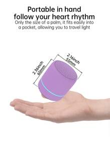 Loa mini cầm tay dùng pin Lithium, đèn LED nhấp nháy, có chức năng thở. - Màu tím - Xem 6