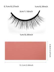 Lông mi giả Lông mi dài thêm Lông mi riêng biệt Lông mi mắt mèo nhọn Lông mi lông vũ - màu đen - Xem 3