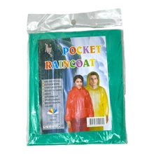 Impermeable Desechable de Emergencia para la lluvia Ponchos - Verde - Ver 1