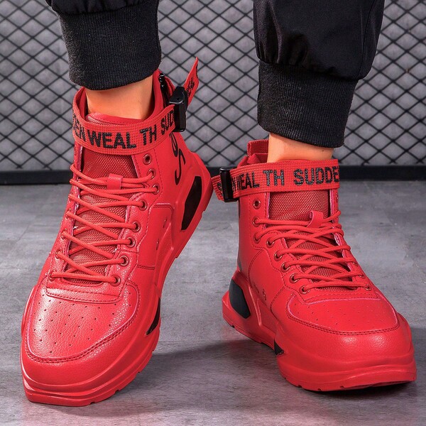 Mens Lightweight Walking Shoes Stylish High Top Shoes with Zipper