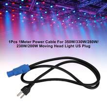 1Pcs 1Meter Power Cable For 350W/330W/280W/230W/200W Moving Head Light US Plug - 黑色 - 查看 2