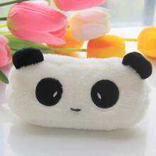 毛絨動物鉛筆盒卡通熊貓筆盒禮物化妝包文具袋,適用於學校