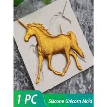 Horse Unicorn Silicone Mold Fondant Mold Cake Decorating Tools Chocolate Gumpaste Moulds Kitchen Baking Tools - Grey - View 1