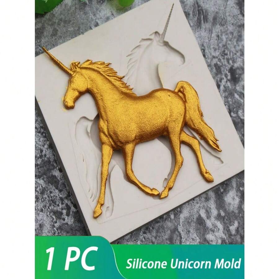 Horse Unicorn Silicone Mold Fondant Mold Cake Decorating Tools Chocolate Gumpaste Moulds Kitchen Baking Tools - Grey - View 1