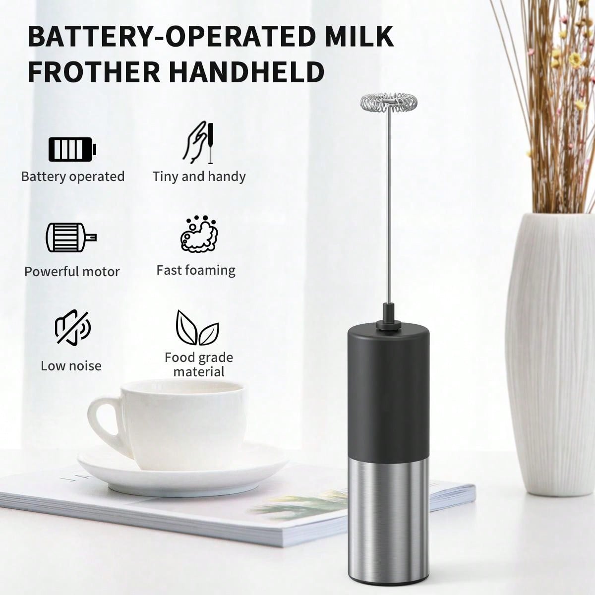 BASIC LIVING 1pc Electric Milk Frother SHEIN USA