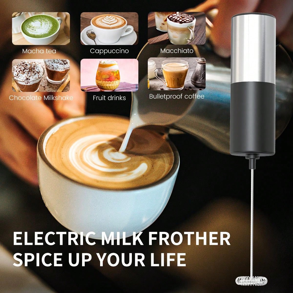 BASIC LIVING 1pc Electric Milk Frother SHEIN USA