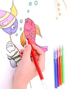 Marcadores Plumones Punta Fina 24 Piezas+4 - Multicolor - Ver 9