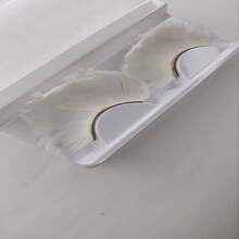 白色羽毛假睫毛,厚假睫毛,適用於舞台表演,藝術攝影,美術學校化妝 - 白色 - 查看 3