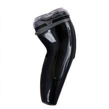 Upgraded Double-Ring Mesh Floating Three-Head Electric Shaver With Multiple Functions Including Pop-Up Sideburn Trimmer And Washable Design - Black - View 2