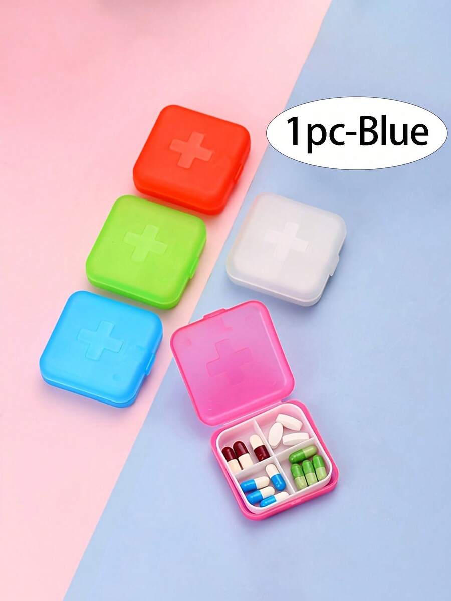 1個藥盒,珠寶收納盒,藥丸組織器,便攜式藥盒,小型存儲組織,可愛的藥盒,家庭和旅行配件