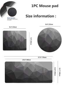 1 片几何图案防滑游戏办公鼠标垫，4 种尺寸可选，返校季办公桌配件，办公用品，办公桌配件，鼠标垫，桌面鼠标垫 - 粉色 - 查看 2
