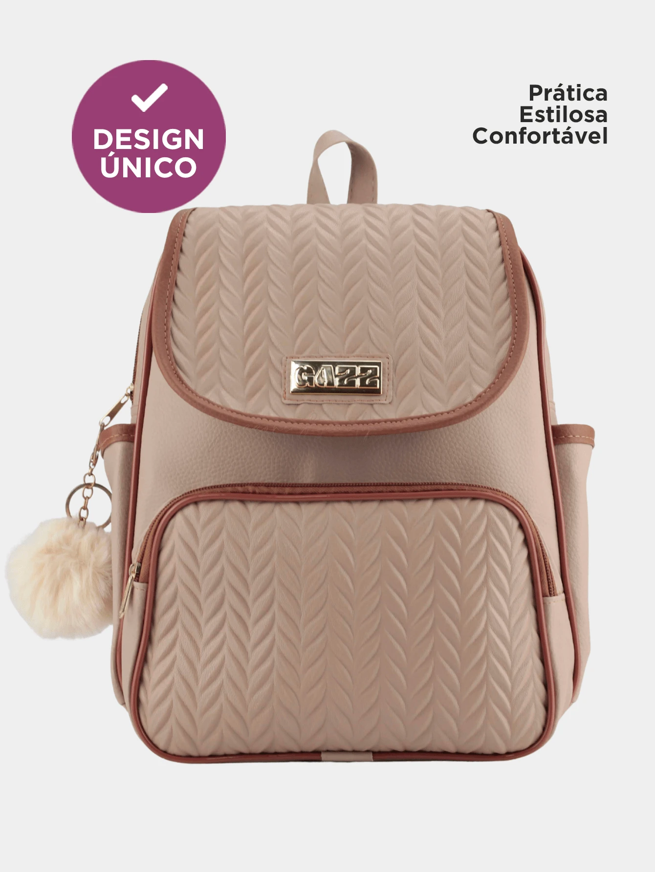 Women Fashion Backpacks - 米色 - 查看 1