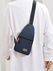 胸包男士背包新款尼龙帆布胸包休闲运动旅行胸包单肩斜挎包商务休闲简约办公带耳机端口可调节肩带斜挎包男士户外礼物爸爸礼物父亲礼物男士礼物情人节礼物腰包腰包旅行度假必备品