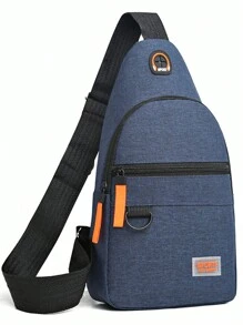 胸包男士背包新款尼龙帆布胸包休闲运动旅行胸包单肩斜挎包商务休闲简约办公带耳机端口可调节肩带斜挎包男士户外礼物爸爸礼物父亲礼物男士礼物情人节礼物腰包腰包旅行度假必备品