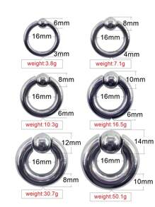 MEISILL 1pc Heavy Duty Thick Stainless Steel Nose Spring Hoop Cartilage Circular Ring, Unisex Everyday Wear