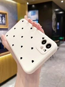 1个黑色小爱心米色手机壳，兼容苹果/三星/小米/红米/vivo/OPPO A16 - 米色 - 查看 3