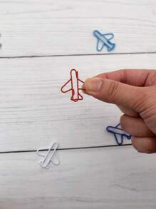 10/30/80Pcs Creative Plane Paper Clips Assorted Colors Cute Metal Plane Shaped Bookmark Clips For Party Invitation Card Student Gift Notebook Office Accessories Document Organization Back To School,Back To School,School Supplies