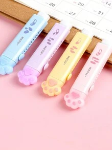 1pc Extendable Pink Cartoon Rubber Eraser, No Residue, No Debris, And Super Clean - Pink - View 6