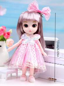 17 公分/6.69 英寸公主娃娃 - 送給女孩的完美情人節/聖誕節禮物！