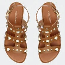 Women Flat Sandals - 駝色 - 查看 4