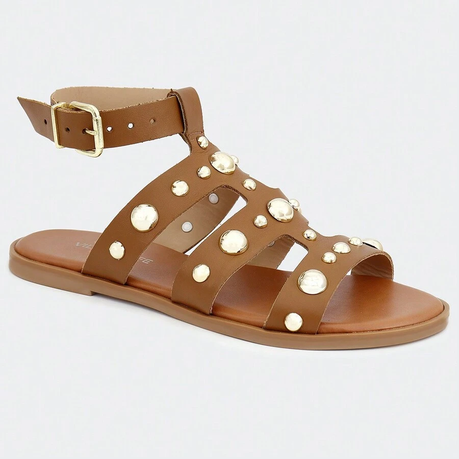 Women Flat Sandals - 駝色 - 查看 1
