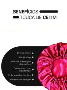 Kit 24 Touca de Cetim Antifrizz com Elastico - Ideal para Day After - Para Revender - Multicolorido - Visão 2