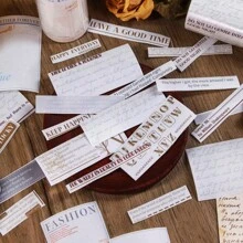 1 Băng dính phong cách cổ điển sáng tạo với màu sắc ngẫu nhiên có trích dẫn tiếng Anh, bài thơ, dòng phim hoặc câu châm ngôn, lý tưởng để trang trí tạp chí DIY - Nhiều màu - Xem 6