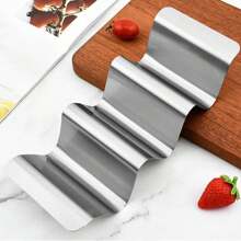 1pc Taco Holder Mexican Pizza Roll Shelf Burrito Potato Chips Rack Shells Taco Rack Stainless Steel Creative Tableware Pancake Stand Kitchen Tools - Silver - View 7