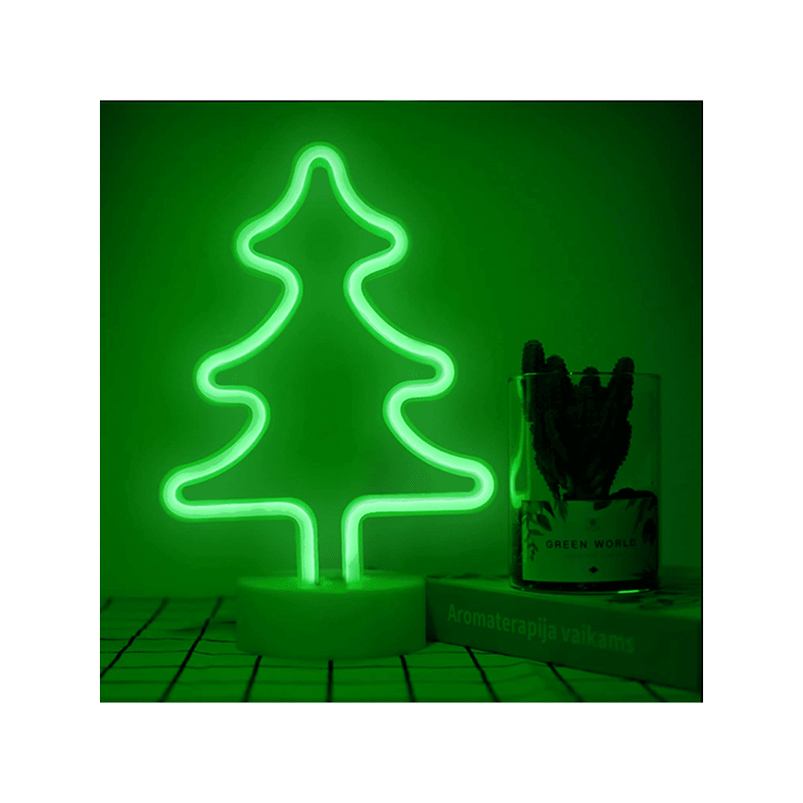 Akozon Enseigne Au Néon D'arbre De Noël Enseigne Au Néon De Noël Forme