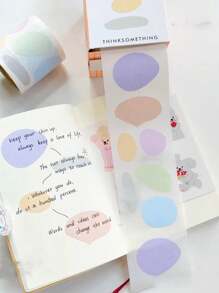 彩色對話框備忘錄多功能錯誤更正全貼式便條紙帶可拆卸標籤 - 彩色 - 查看 4