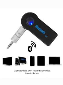 Receptor Transmisor Bluetooth para Auto, Estereo, Auxiliar 3.5mm - Negro - Ver 3