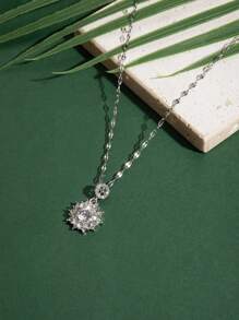 1pc And Fashionable Stainless Steel Pendant Butterfly Necklace - Multicolor - View 2