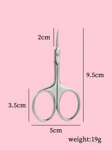 klimonla 不鏽鋼死皮鉗,用於修腳和指甲藝術,帶有尖頭和彎曲頭,四邊刀片,銀色 - 銀色 - 查看 7