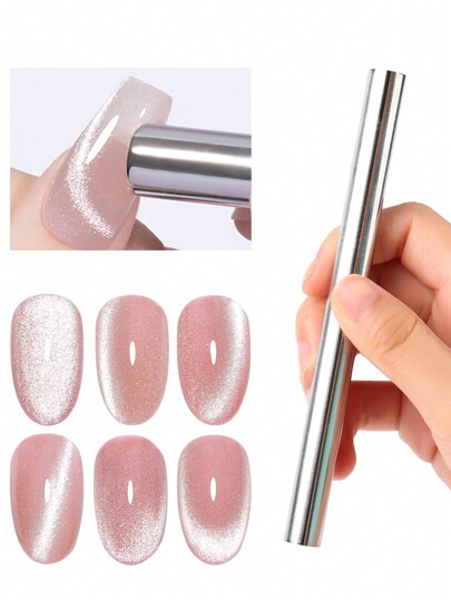 1Pc Cylindrical Magnet For Cat Eye Uv Gel Varnish Nails Art Decoration Fashion Nail Strong Magnet Tools For Home Salon,Nail Supplies,Nail Tools,Nail Art Tools,Back To School,Nails,Nail Tools For Press On Nails