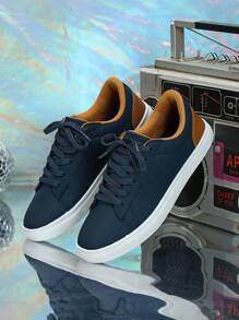 黑暗的藍色的時尚步行鞋,燈&舒服的,休閒A流行風格,舒服的和耐磨滑板鞋適用於 - 彩色 - 查看 1