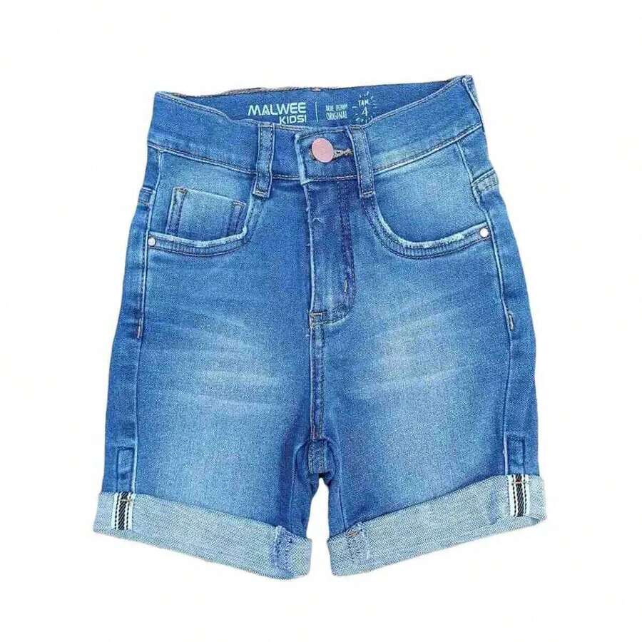 Young Girls Denim Shorts - Màu xanh lam - Xem 1